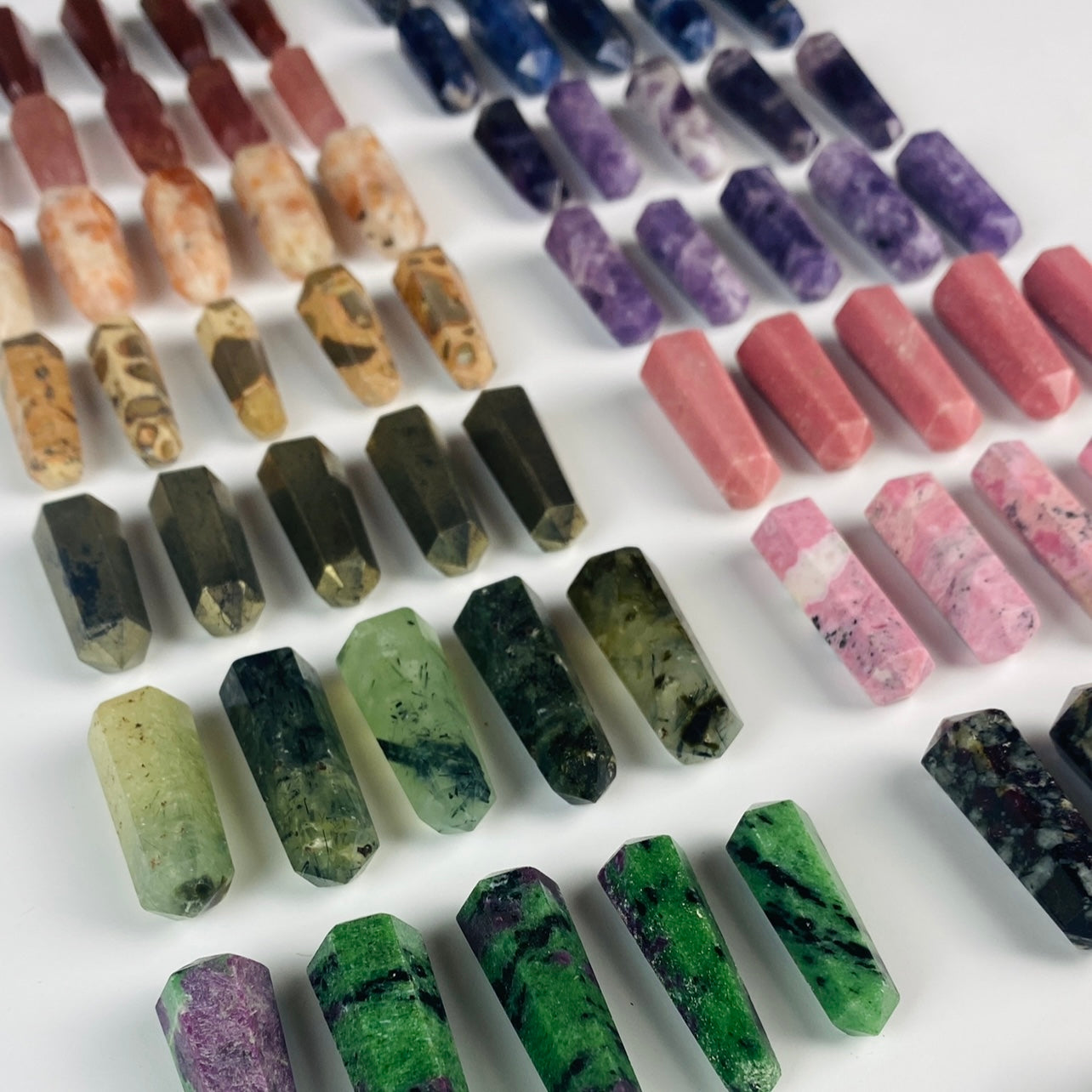 【最終値下げ】picollet K10 AMETHYST MULTI STONE Amethyst Crystal with Rainbows Tower Point 2.13in x 1.12in x
